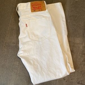 Levi’s 501 Men’s Button Fly White Jeans 34/32